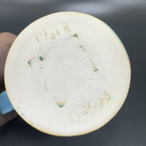 Mel B Pottery Hand Made Studio Art Pottery Coffee Mug Cup Signed Bee Inside - Picture 7 of 14